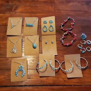 Turquoise and Silver Jewelry Set